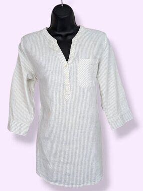Multiblu White Striped Tunic Top